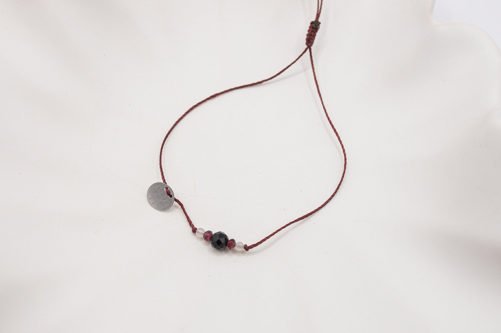 Bransoletka z Turmalinem Granatem i Selenitem - obrazek 3