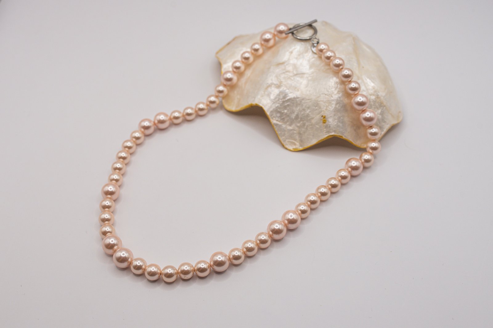 Naszyjnik z beżowych Pereł Seashell - obrazek 2