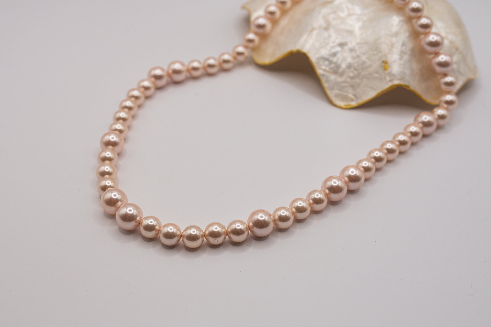 Naszyjnik z beżowych Pereł Seashell - obrazek 6
