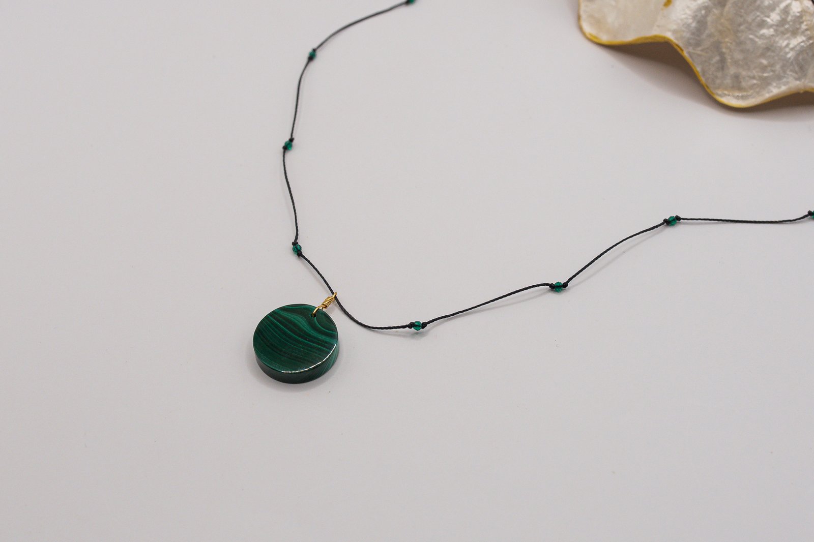 Wisiorek z Malachitem i Szmaragdem - obrazek 6