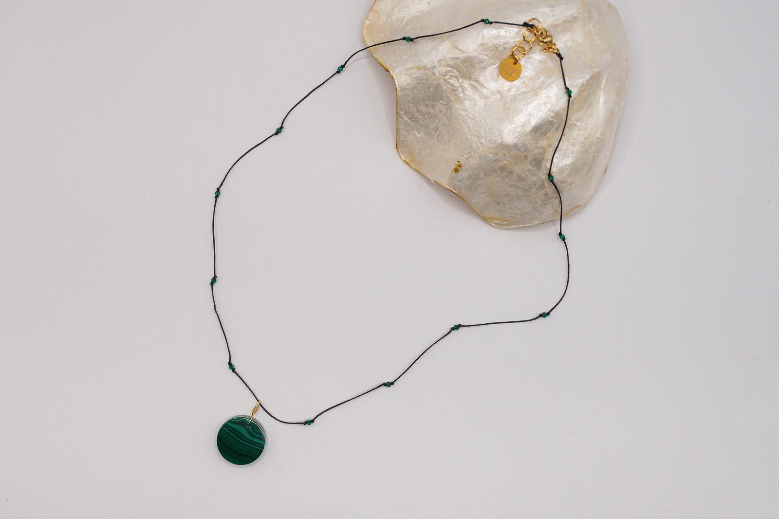 Wisiorek z Malachitem i Szmaragdem - obrazek 4