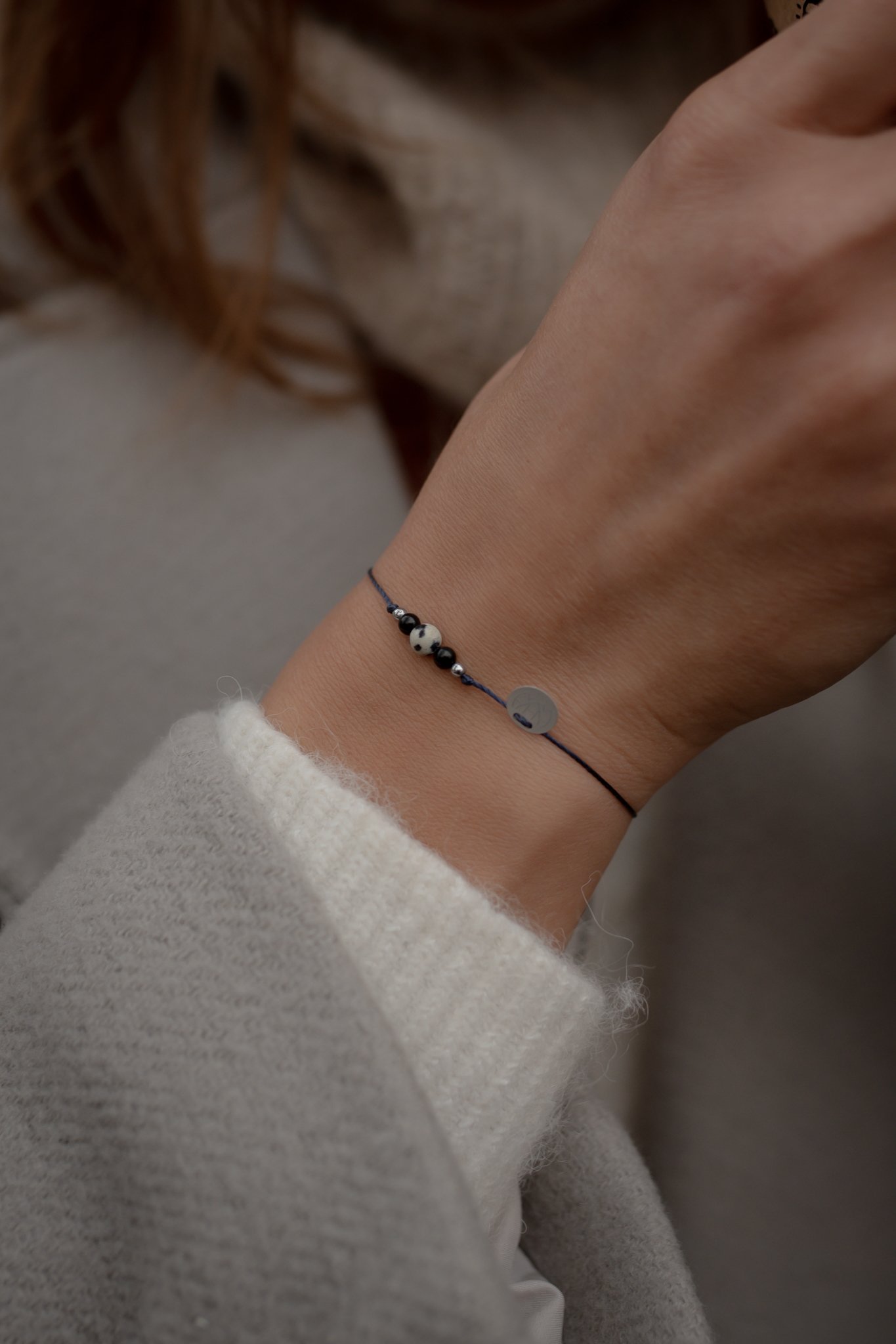 Bransoletka z Jaspisem Dalmatyńskim i Onyksem - obrazek 3