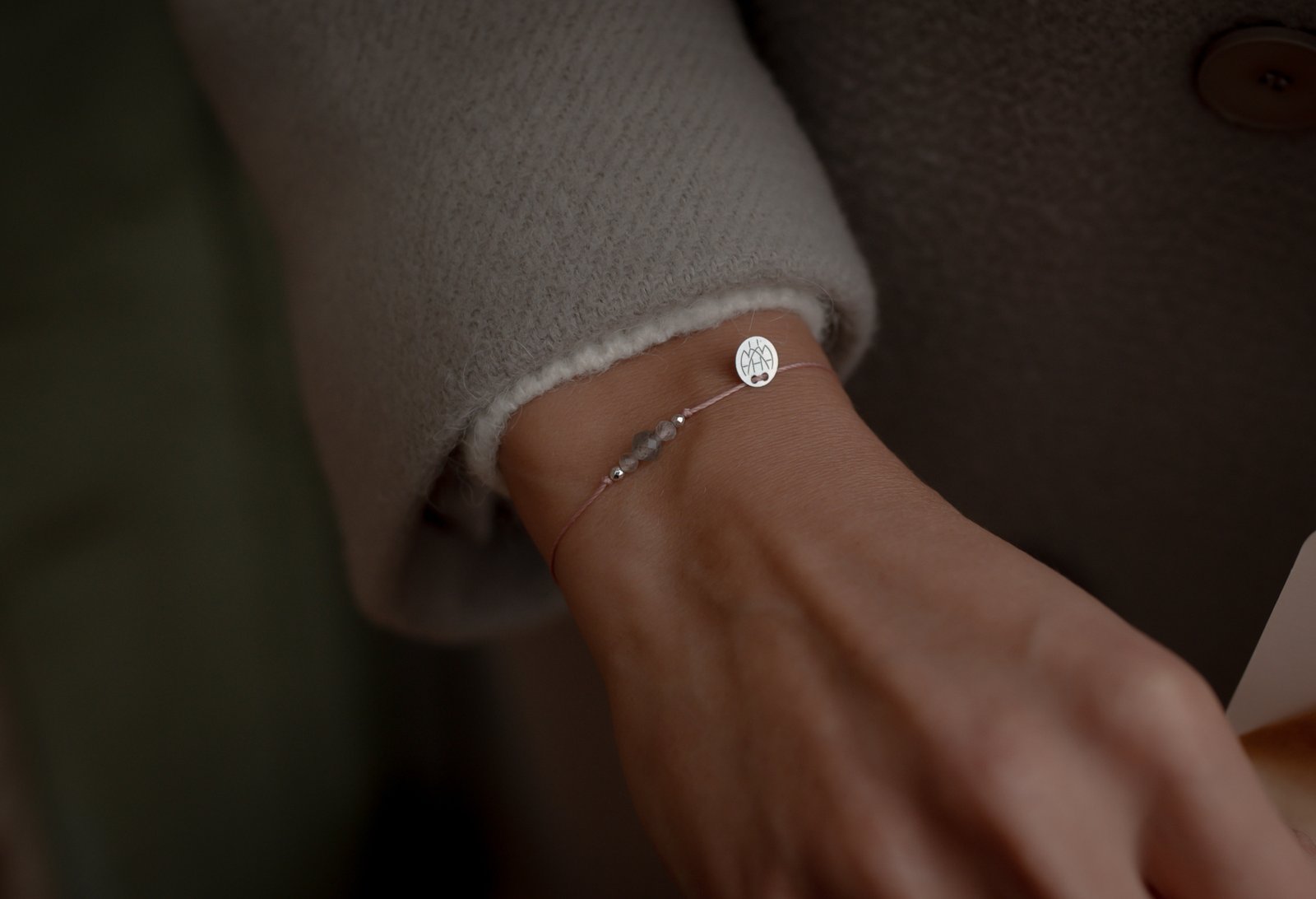 Bransoletka z Labradorytem i Hematytem