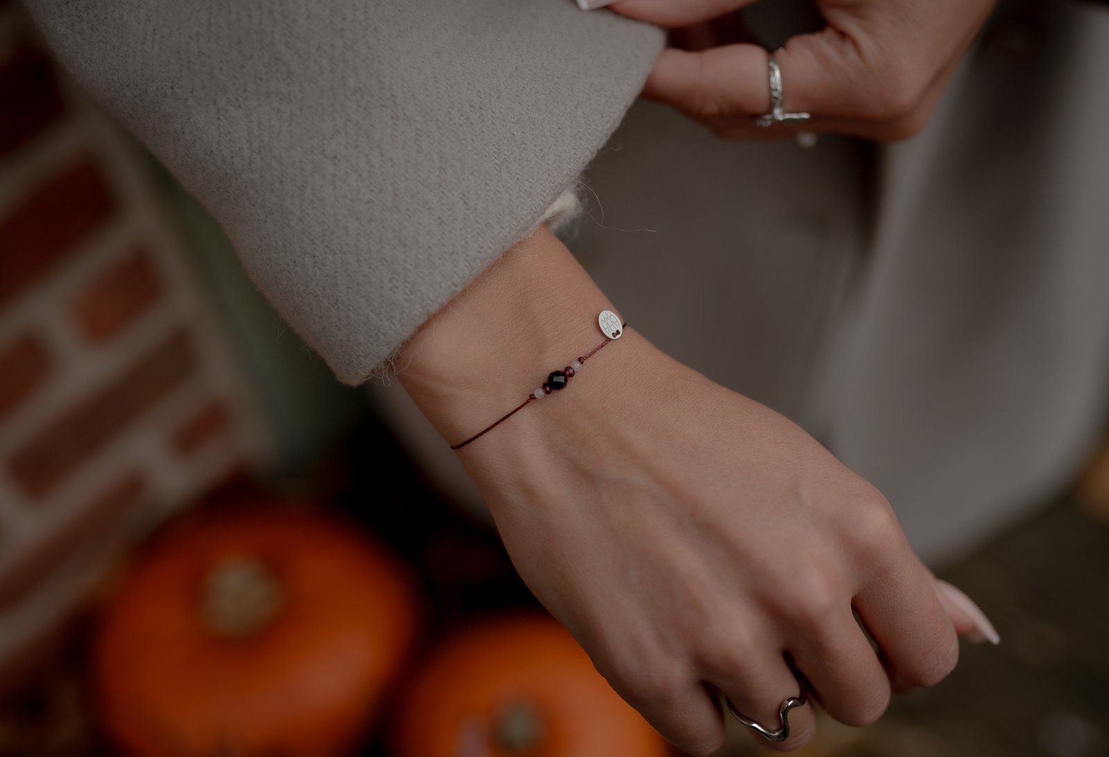 Bransoletka z Turmalinem Granatem i Selenitem