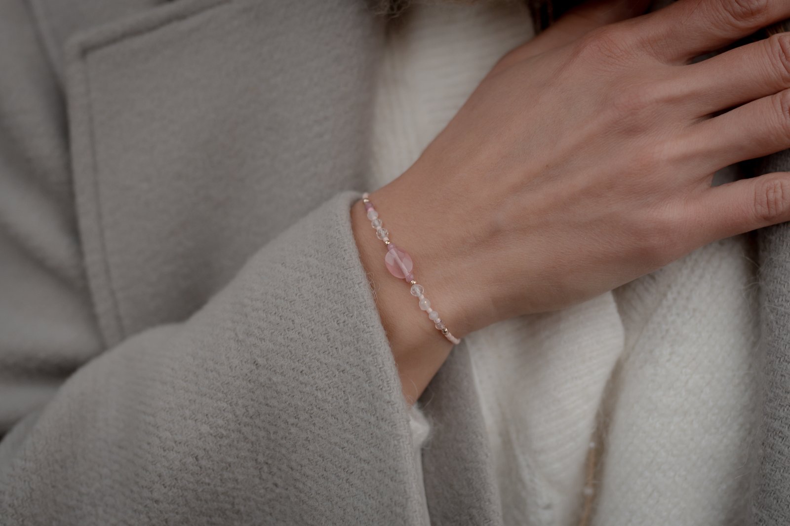 Bransoletka na Miłość Turmalin Kwarc Różowy