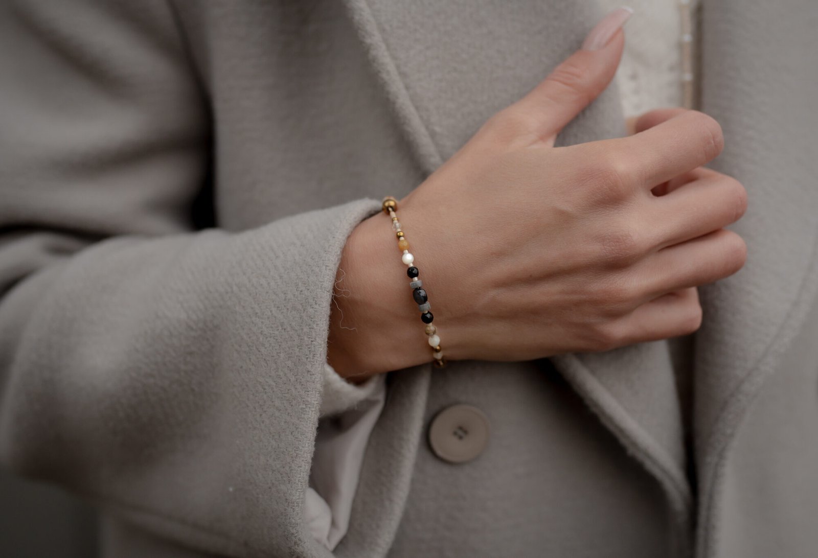 Bransoletka z Agatem Onyksem i Jaspisem