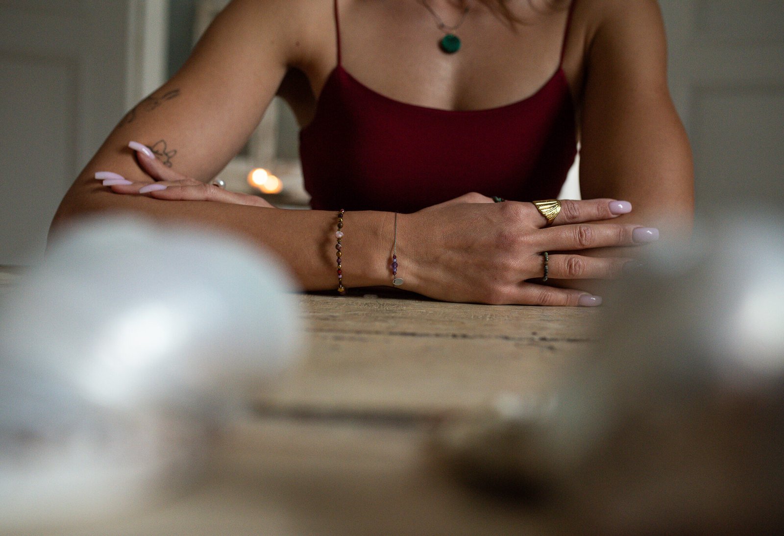 Alternative view of Bransoletka z Opalem Granatem i Agatem