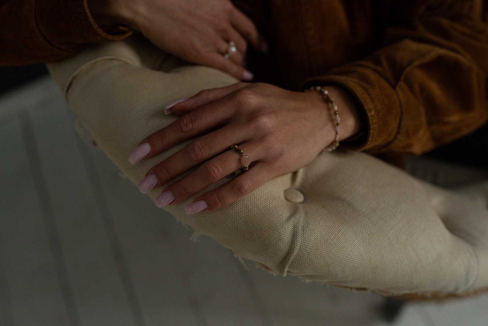 Pierścionek z Kamieniem Słonecznym i Opalem - obrazek 2