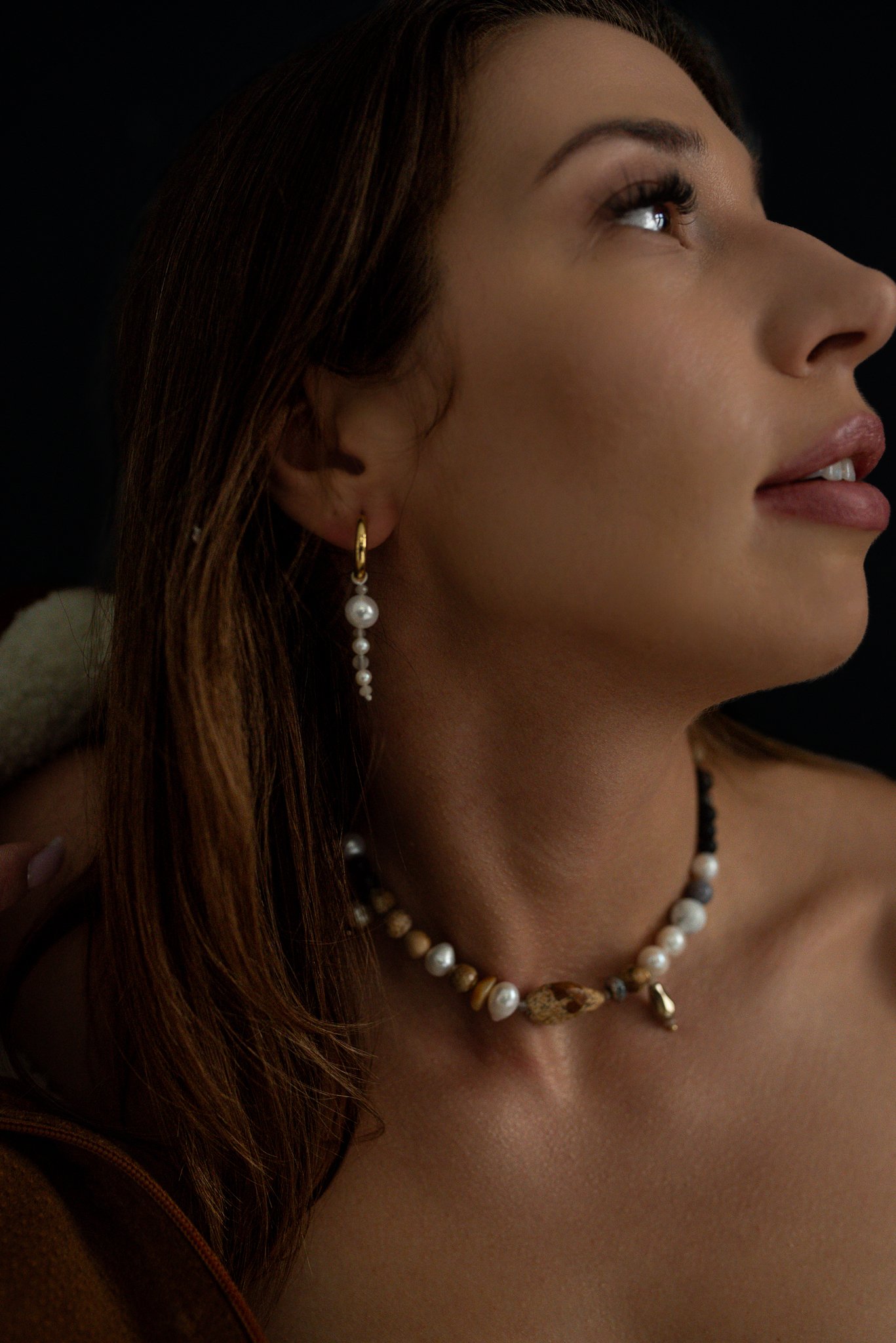 Kolczyki z Pereł i Kamienia Słonecznego - obrazek 7