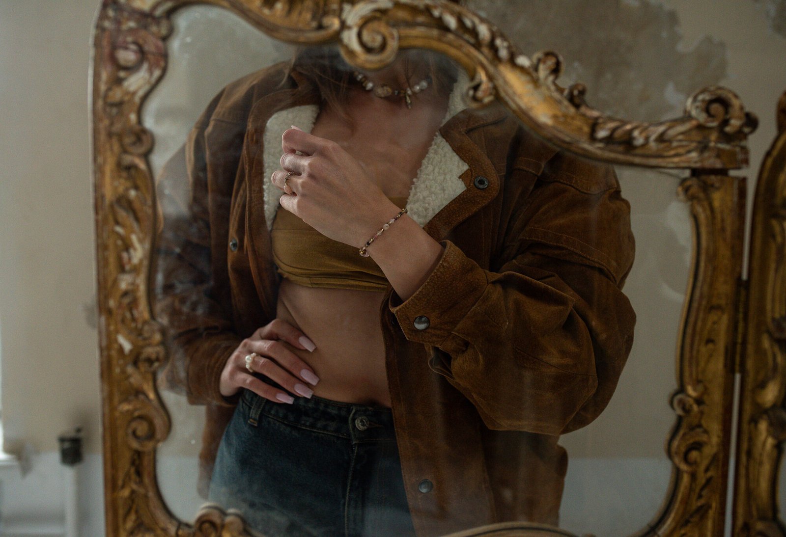 Alternative view of Bransoletka z Opalem Rodonitem i Agatem