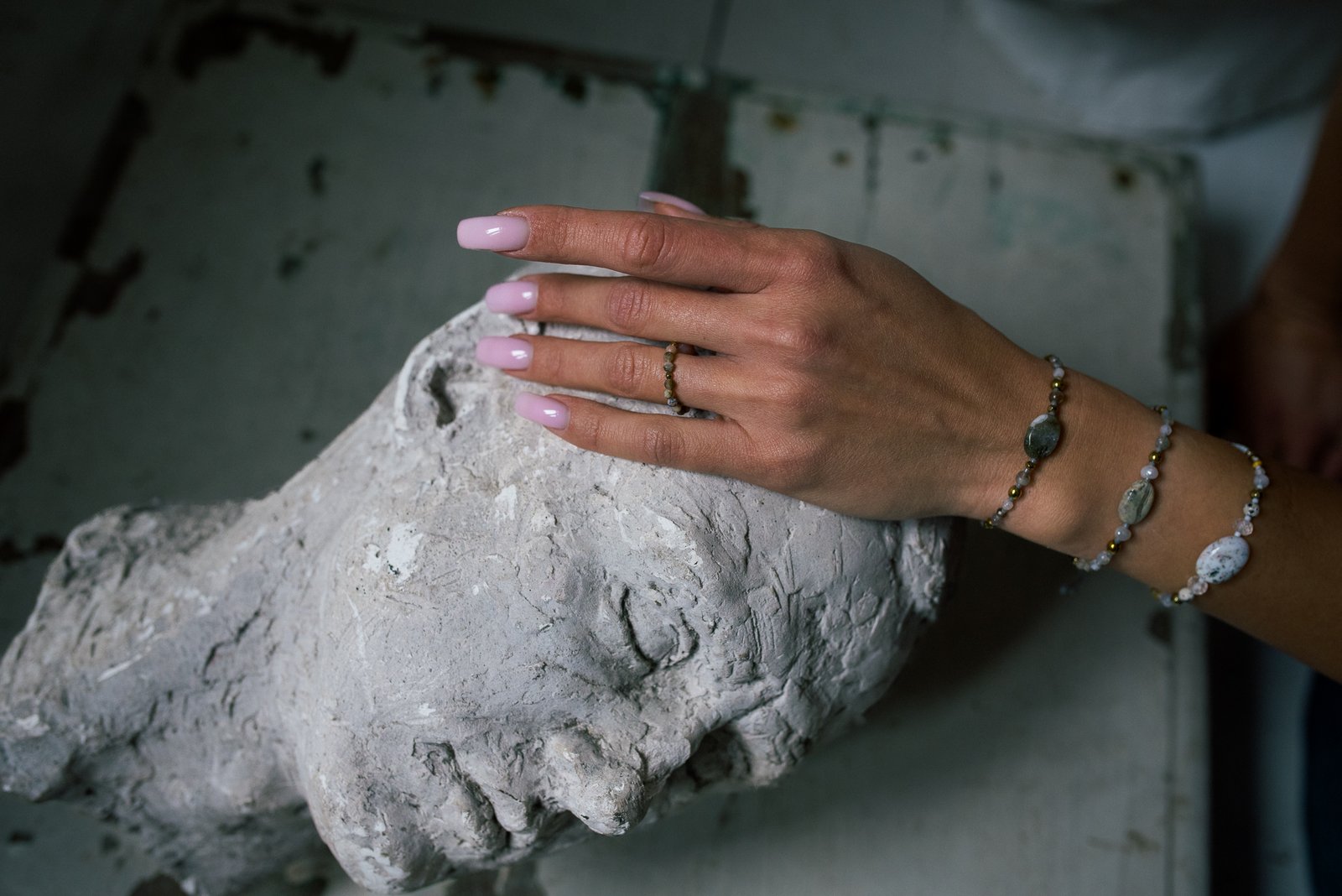 Pierścionek z Perłą Jaspisem i Turmalinem - obrazek 5