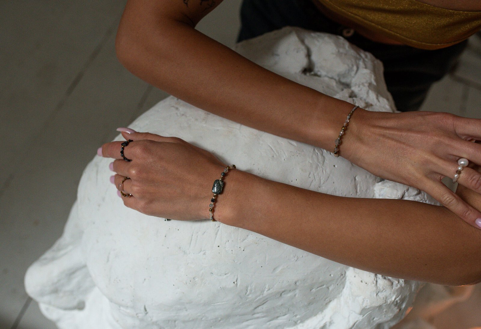 Bransoletka na Kreatywność Agat Sokole Oko Cytryn