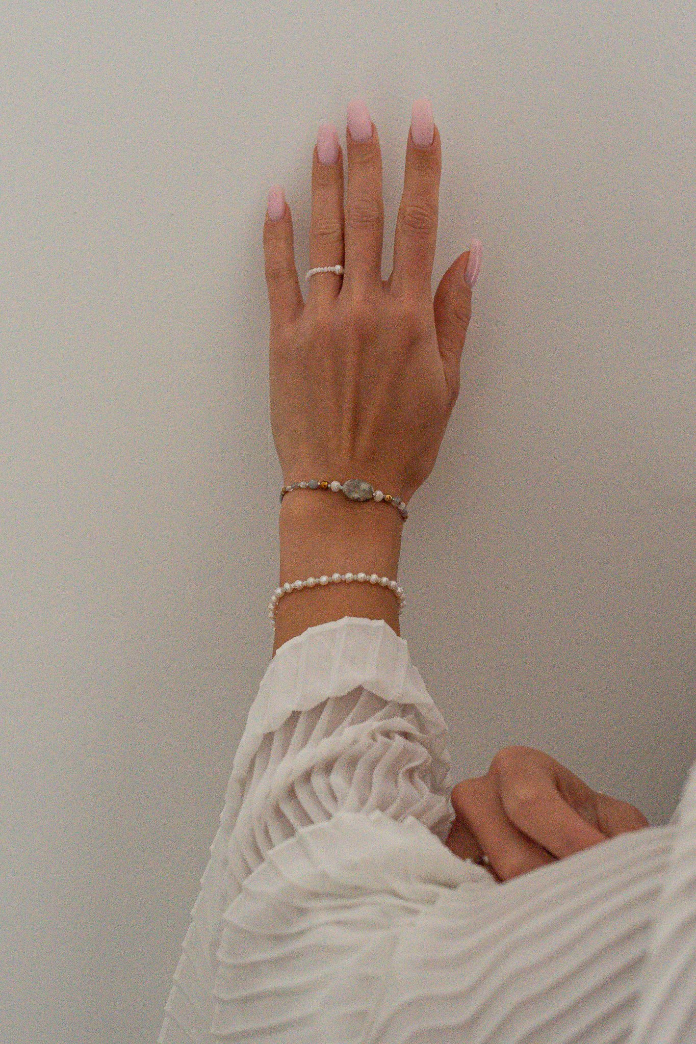 Bransoletka Harmonia Jaspis Agat Perła - obrazek 3